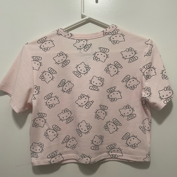 Hello Kitty by Sanrio Juniors XL Embroidered / Print Crop Top - Picture 3 of 5